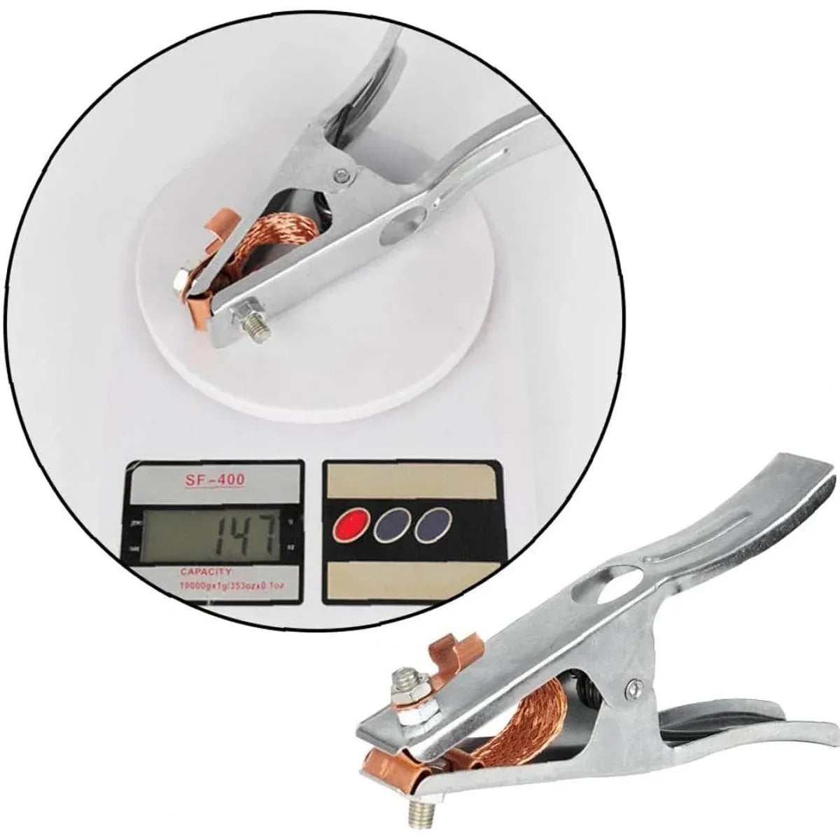 300A Welding Ground Earth Clamp Clip 3M Cable 10-25 Plug For MIG TIG ARC Welder
