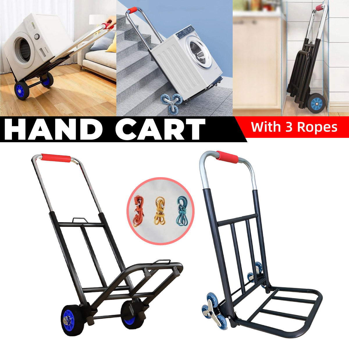 Hand Trolley Heavy Duty Solid Wheel or Stair Climber