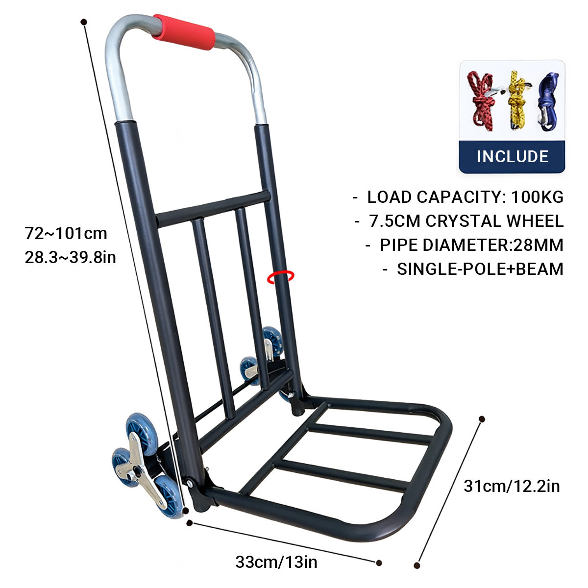 Hand Trolley Heavy Duty Solid Wheel or Stair Climber