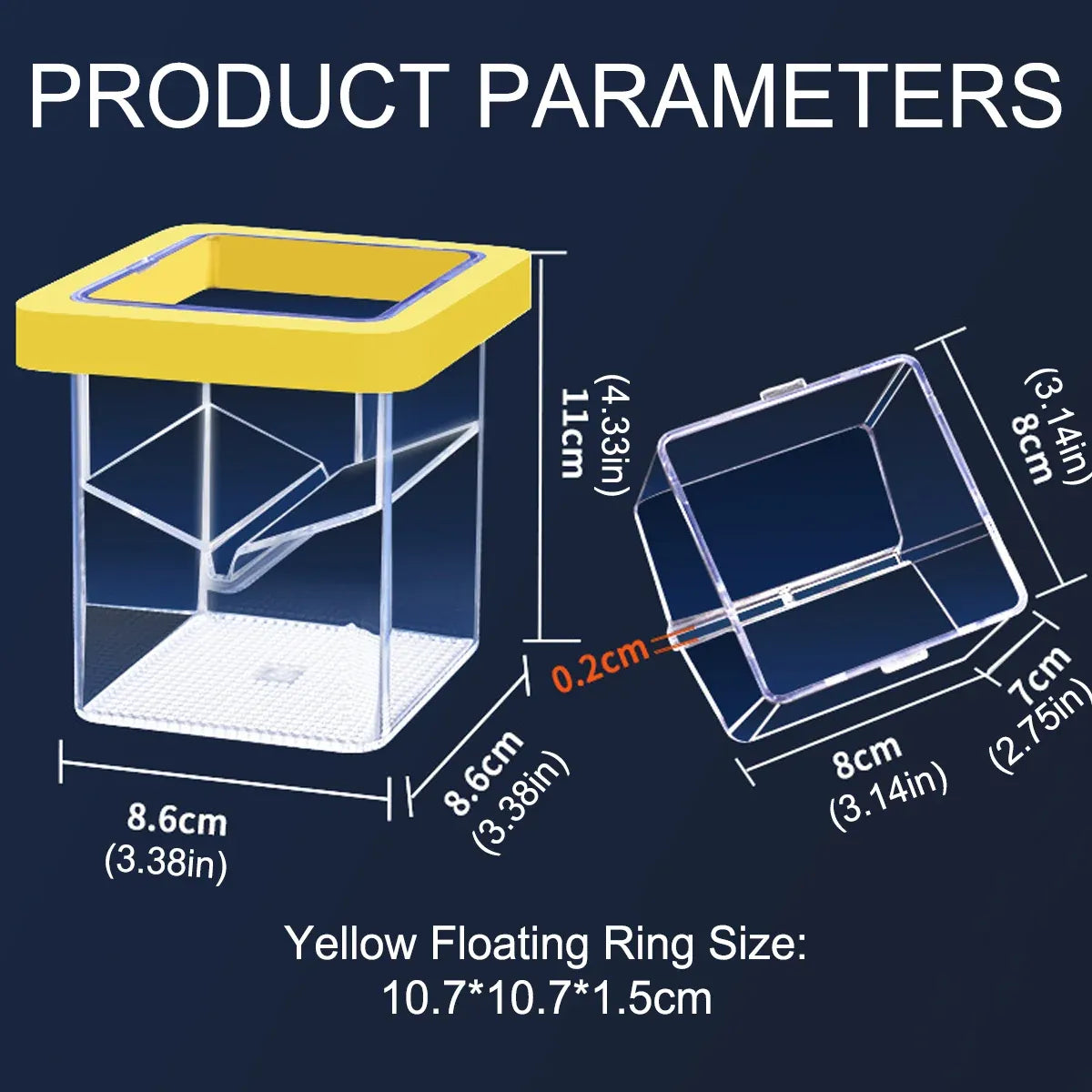 Fish Tank Breeding Box Floating Isolation Incubator Hatching Box for Aquarium