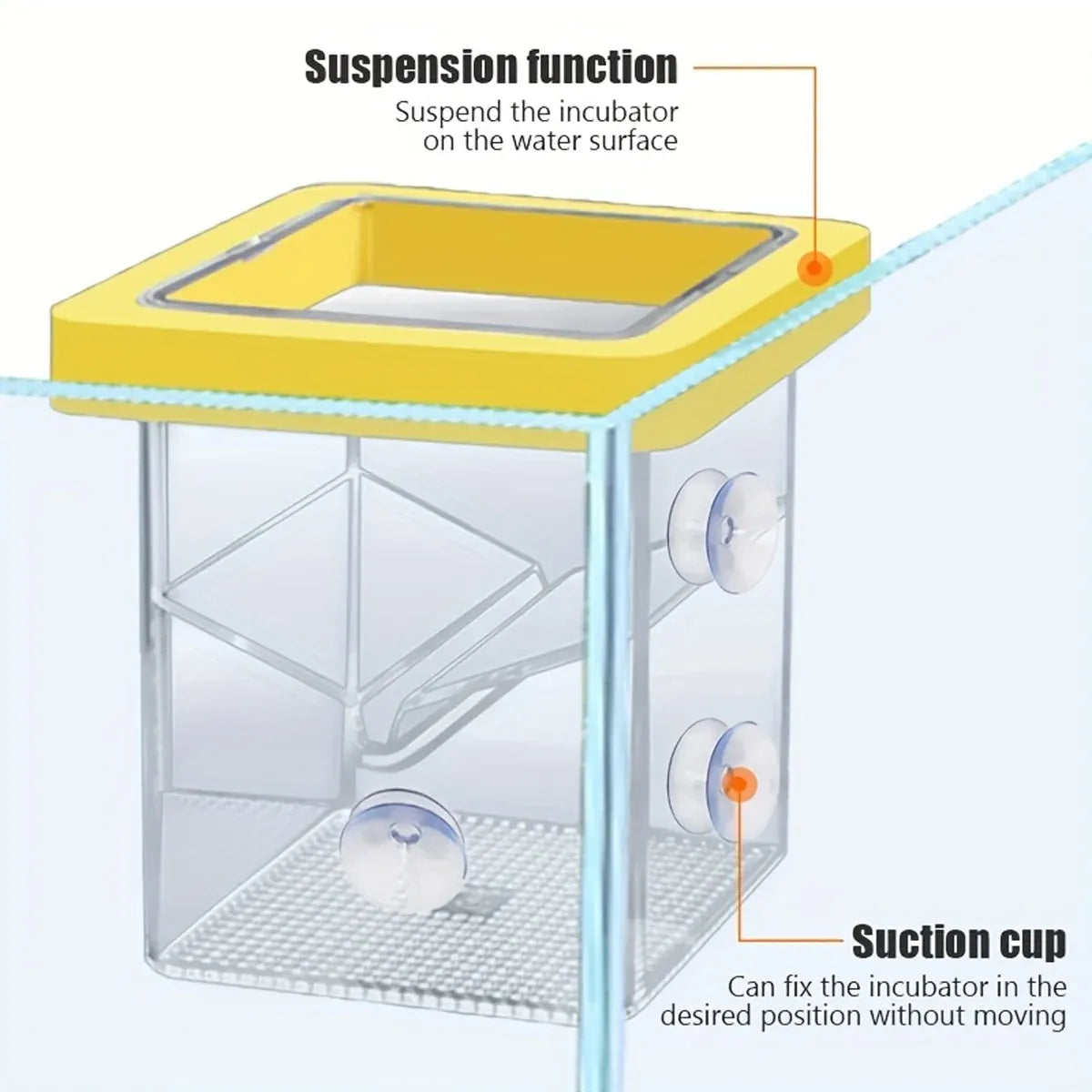 Fish Tank Breeding Box Floating Isolation Incubator Hatching Box for Aquarium