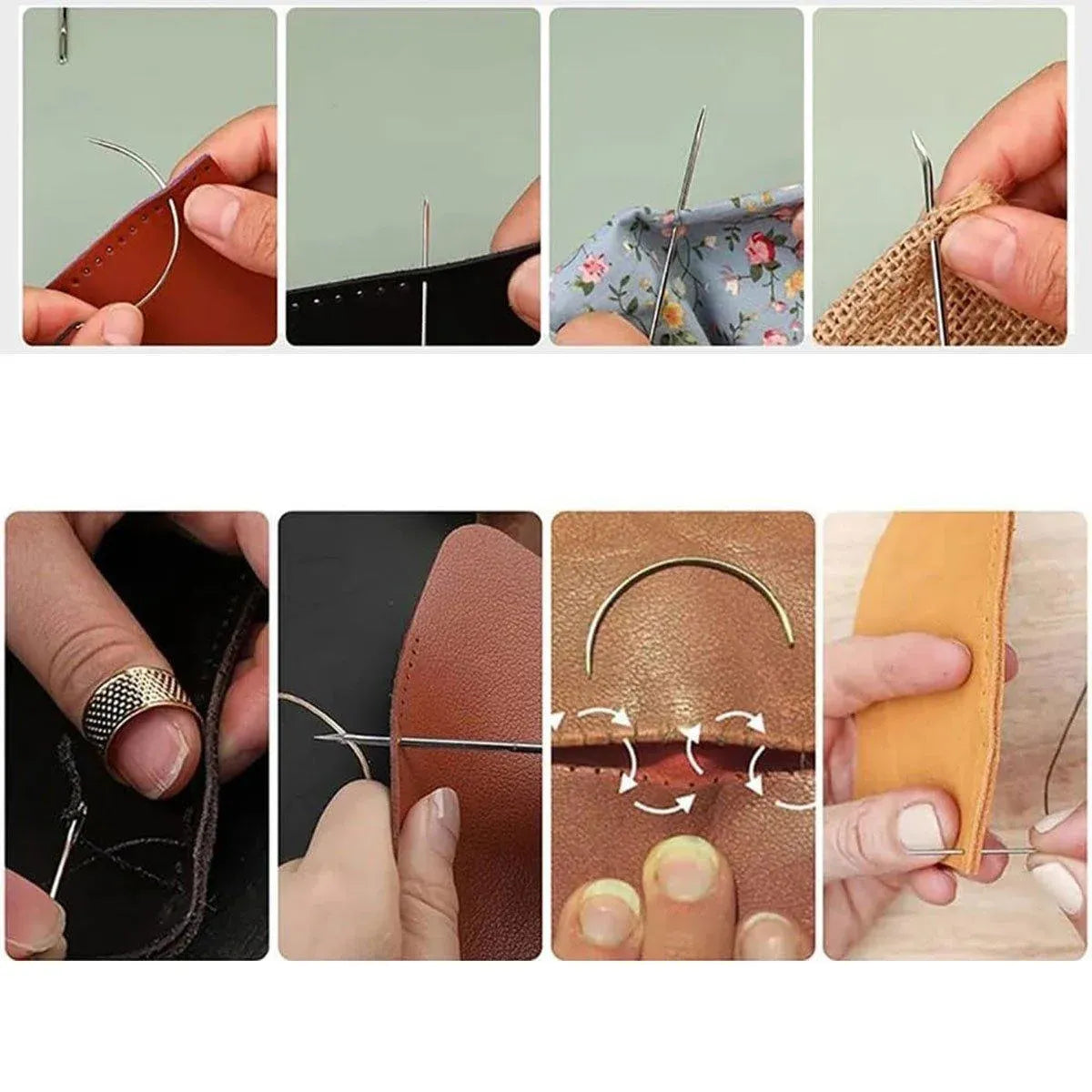 Handmade DIY Leather Crafting Tools Kit for Sewing Stitching and Repair Work