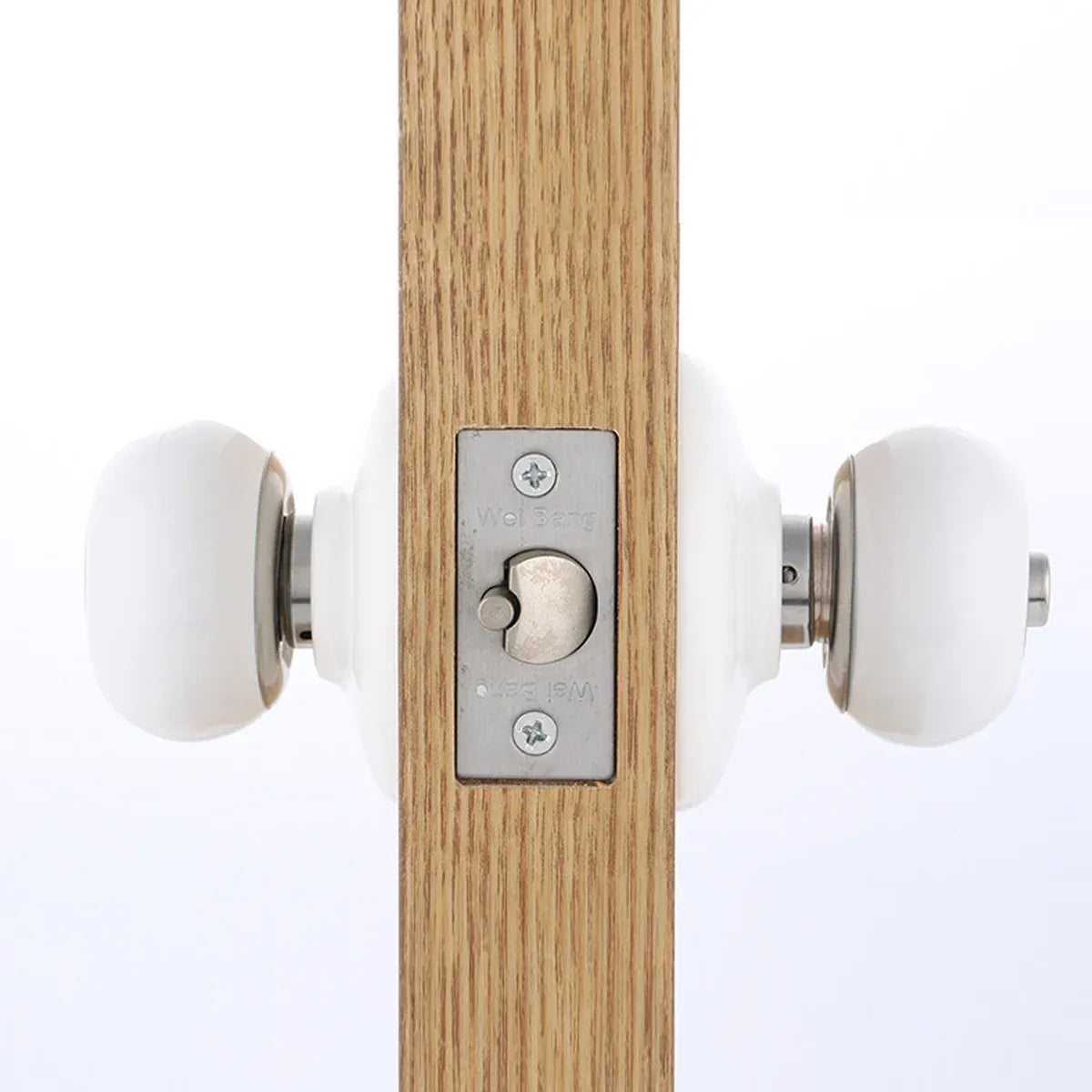 Ceramics Door Knob Lock Key Locking Set Interior Exterior Knob Bedroom Bathroom