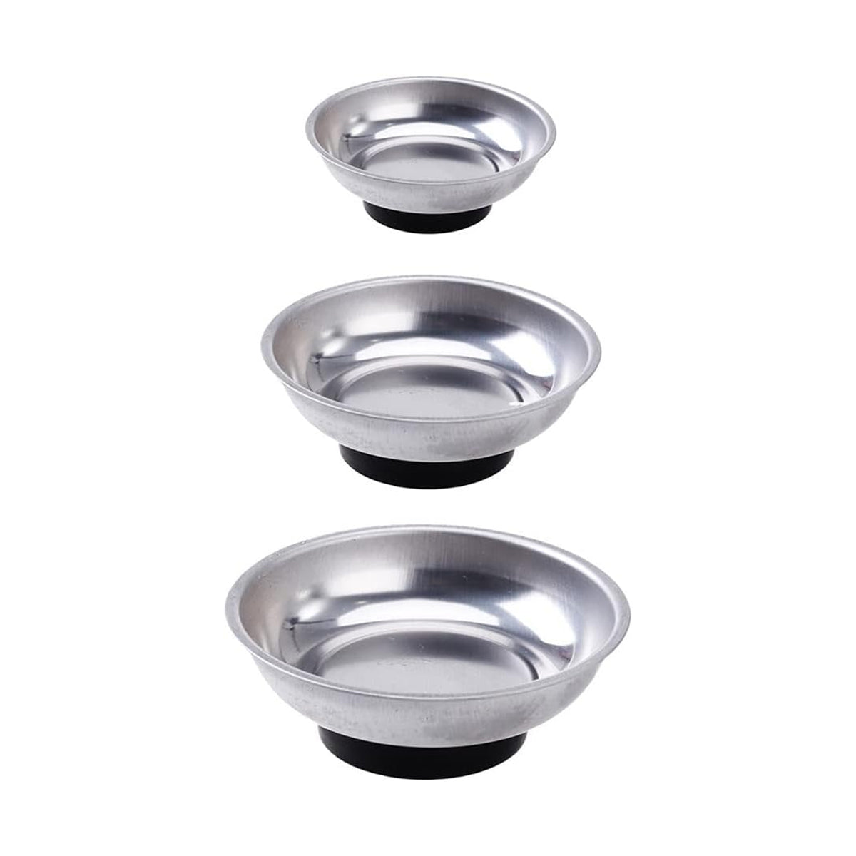 3 4 6 Inch Magnetic Parts Tray Set Stainless Steel Tool Bowl Organizer