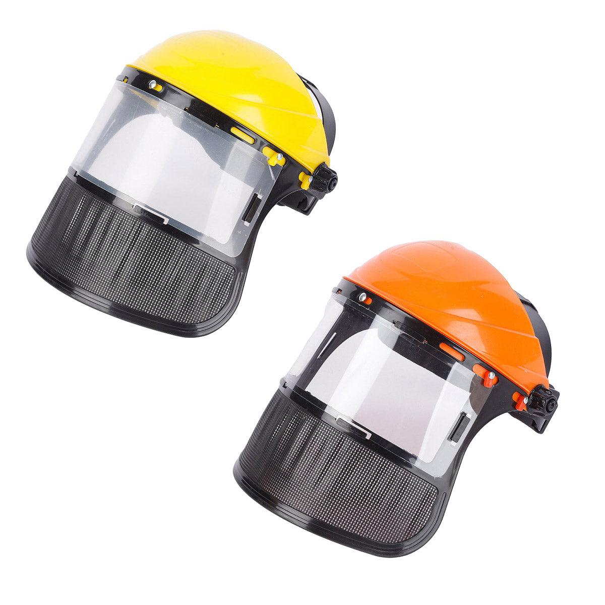 Garden Face Shield Headgear for Mowing and Outdoor Use - Yellow