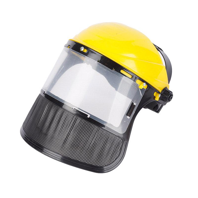 Garden Face Shield Headgear for Mowing and Outdoor Use - Yellow