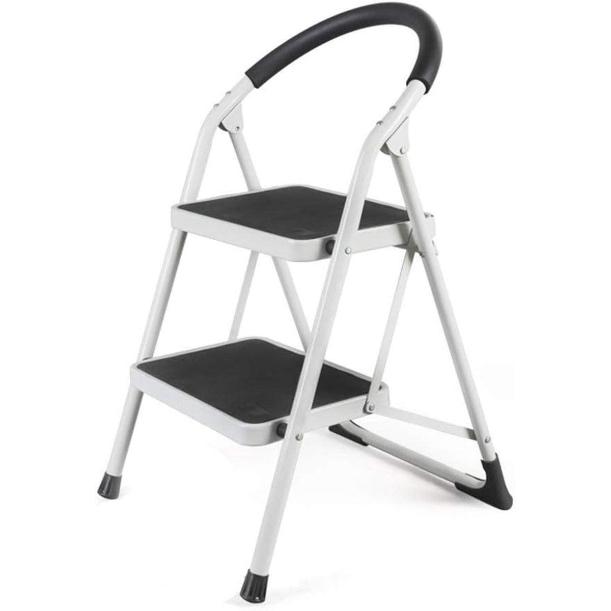 Folding Portable Multi Step Ladder with Handrail Household Iron Ladder