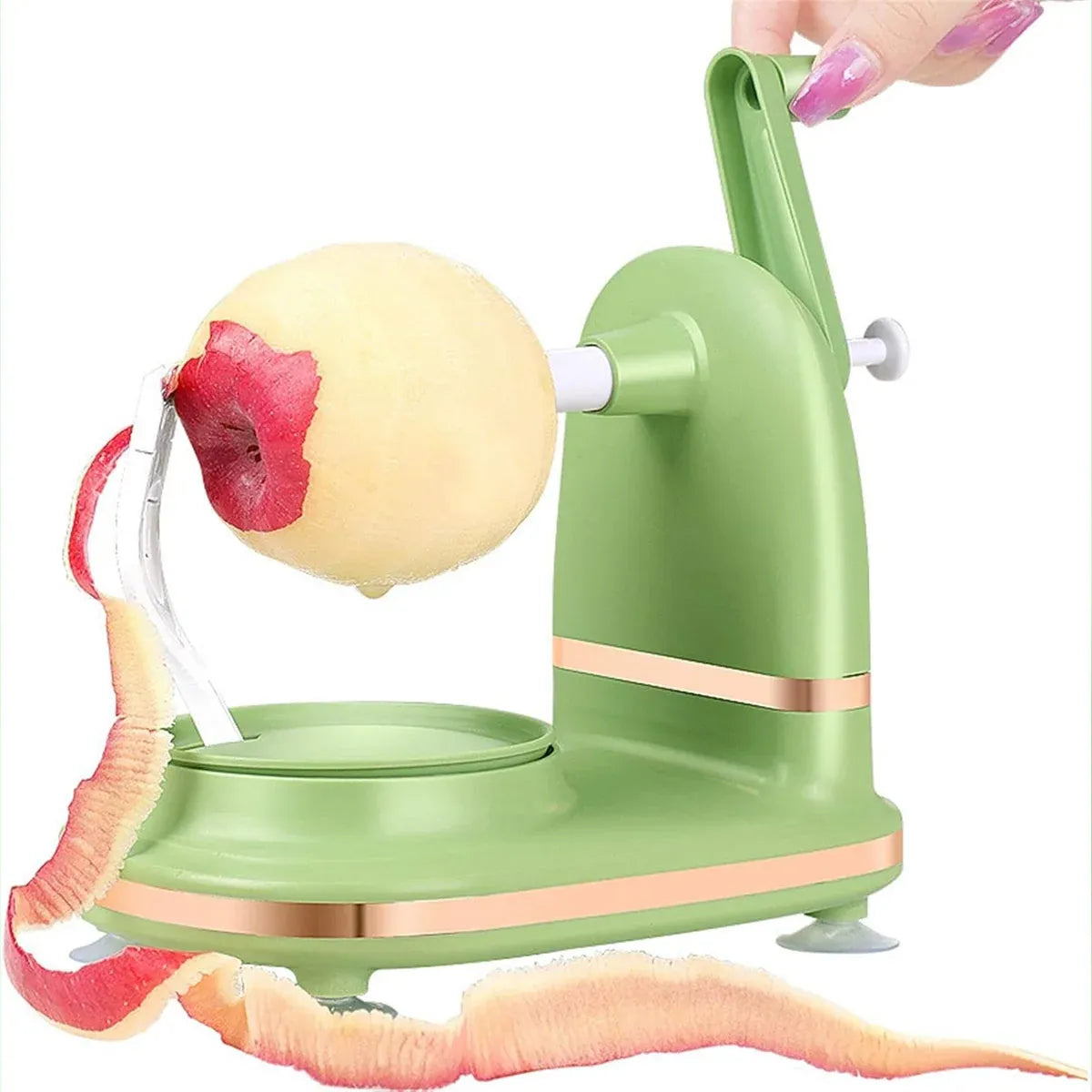 Hand Cranked Fruit Peeling Machine for Home Kitchen Apple Potato Peeling Tool - Light Green