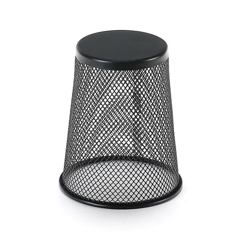 4pcs Round Pen Holder Bucket Desktop Organiser Simple Storage Container Office