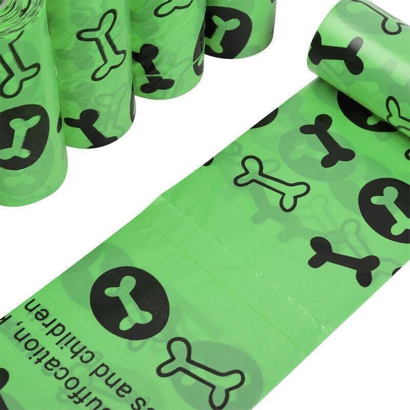 Biodegradable & Compostable Dog Poo Bags Pet Poop Bag Garbage Disposable Clean - 16 Rolls(240 Bags)