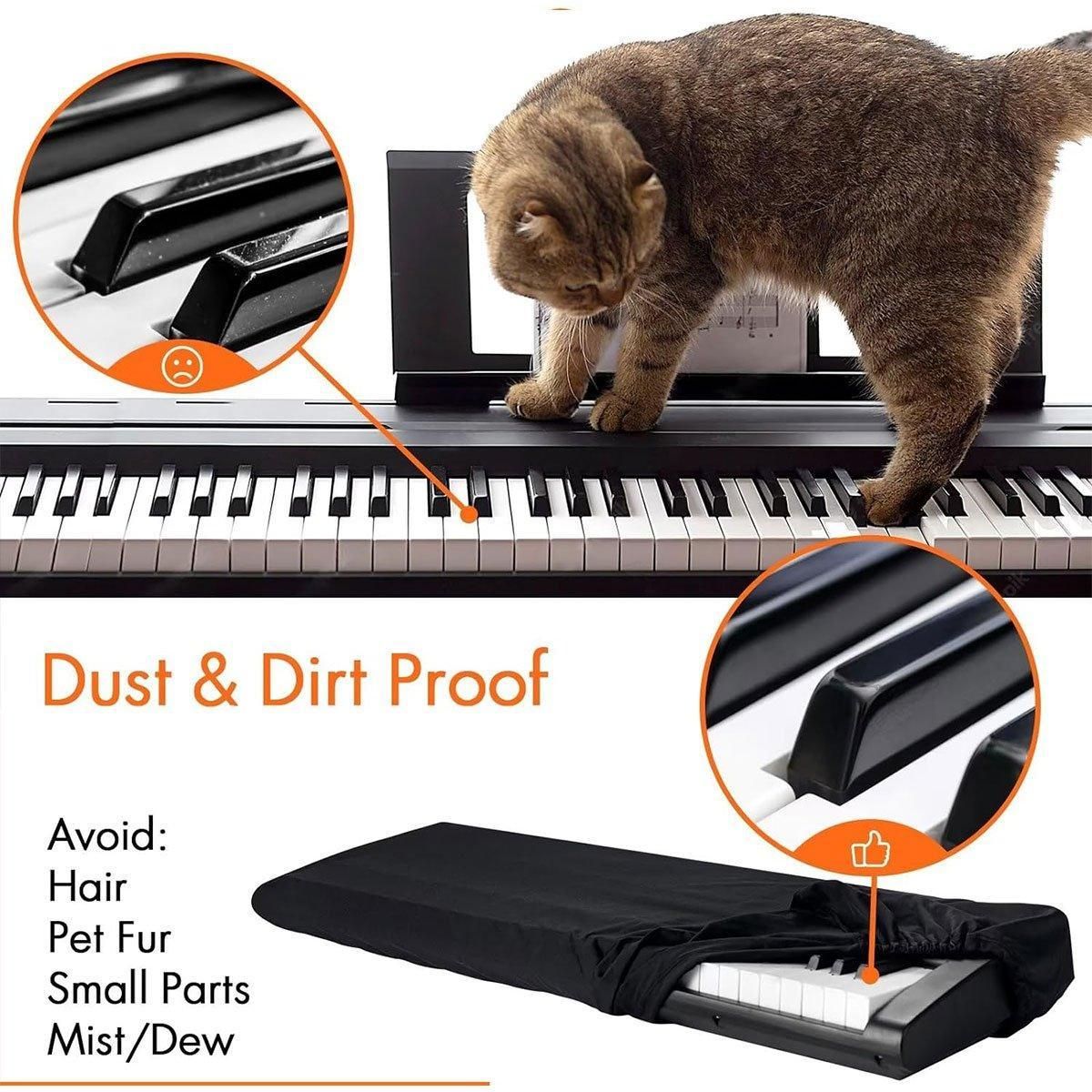 88 Key Stretchable Piano Keyboard Dust Cover Protector for Electronic Keyboard