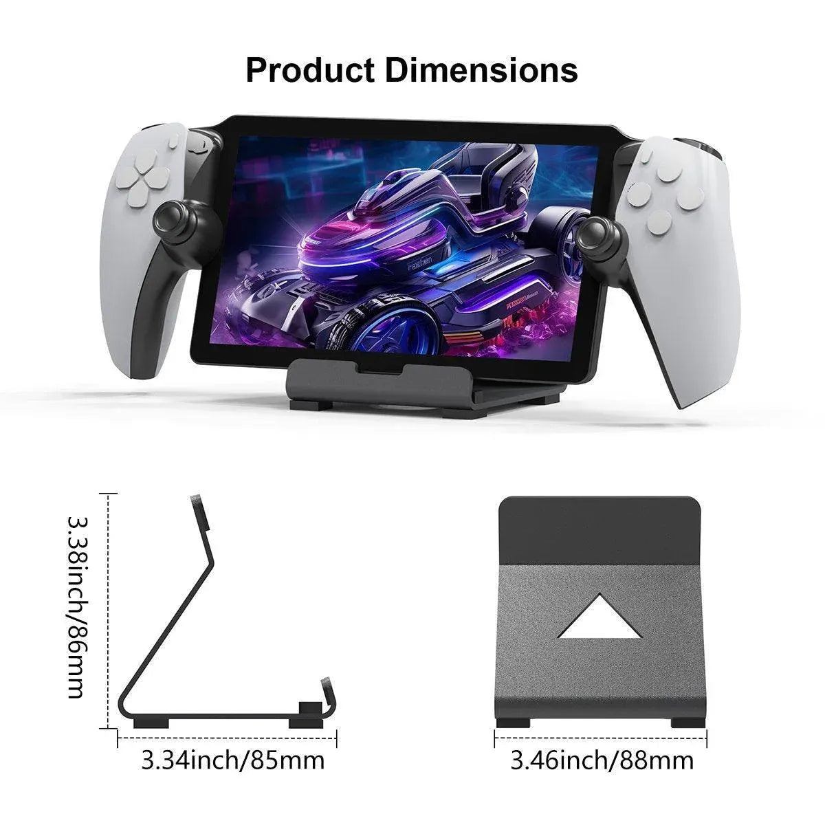 Handheld Device Desktop Stand Adjustable Dock for Switch Steam ROG Deck - White