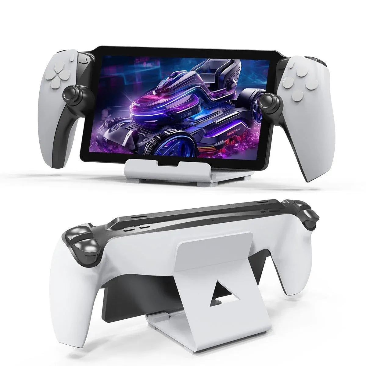 Handheld Device Desktop Stand Adjustable Dock for Switch Steam ROG Deck - White