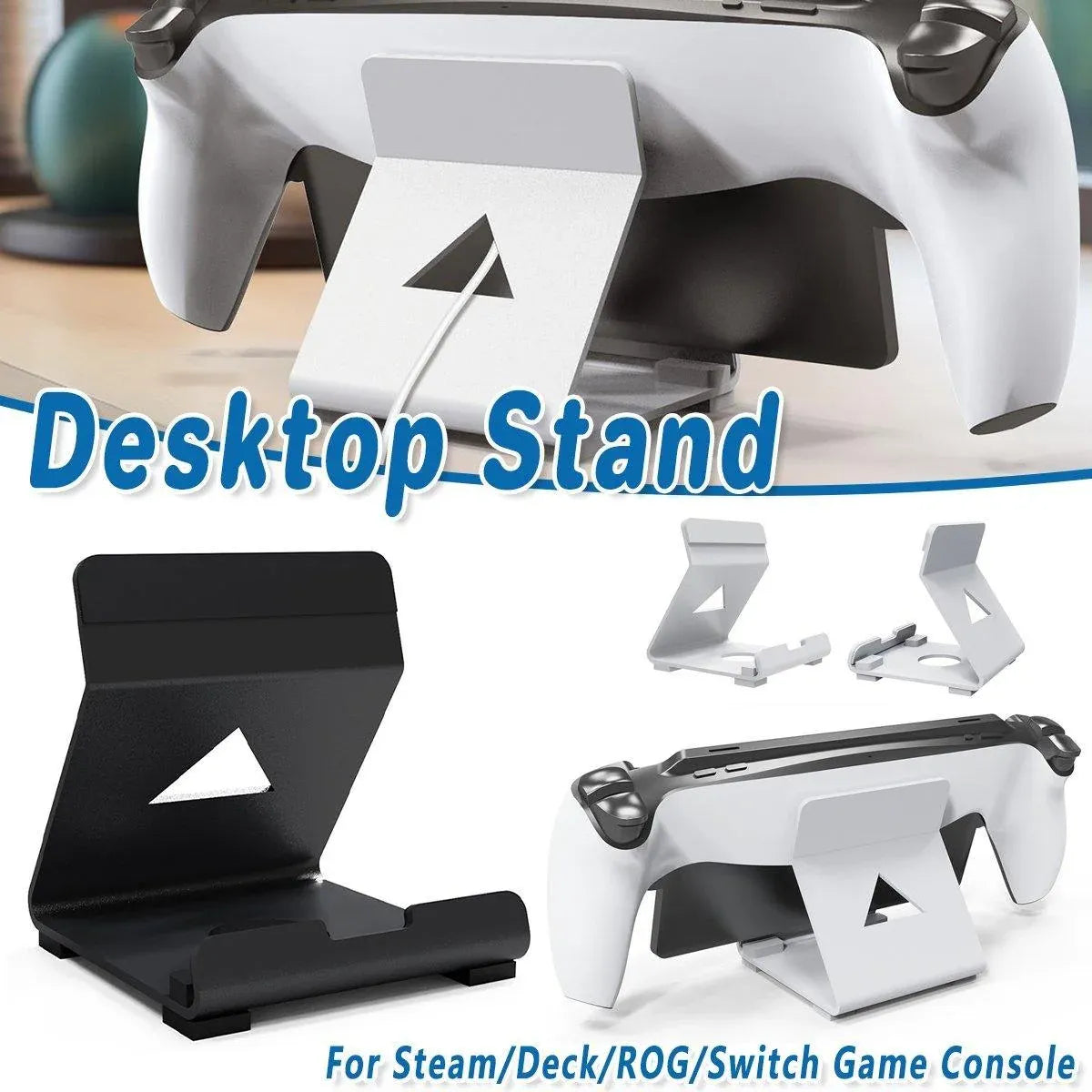 Handheld Device Desktop Stand Adjustable Dock for Switch Steam ROG Deck - White