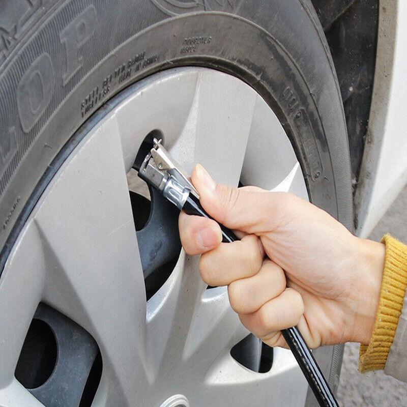 Air Tyre Inflator Pressure Meter Car Truck Tire Pump Hose Gauge