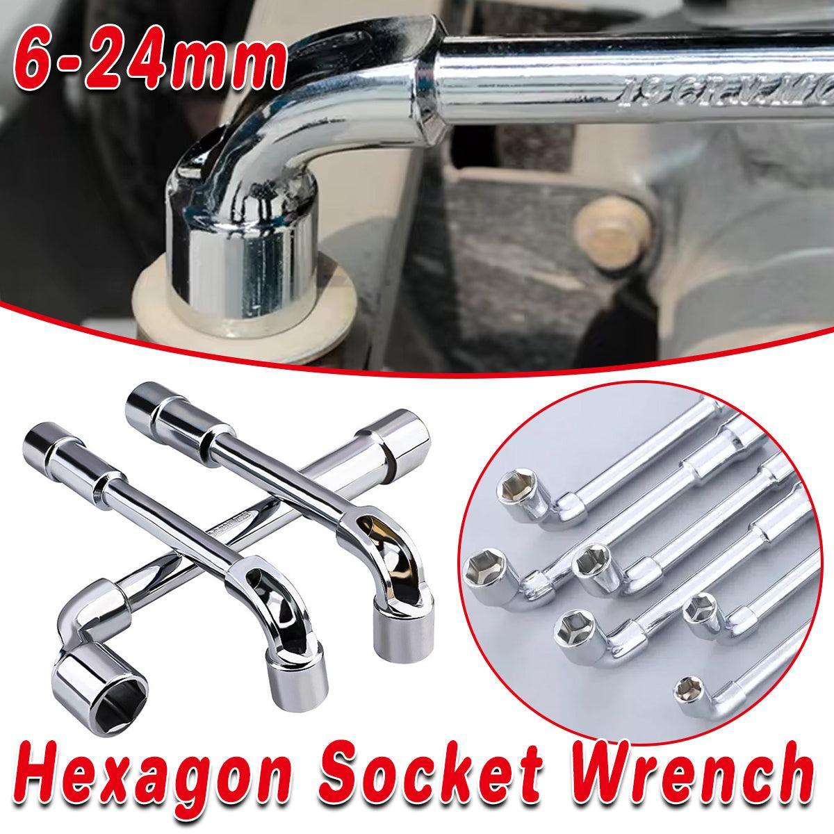 6-23mm L Shaped Socket Wrench Elbow Multi Size Hardware Repair