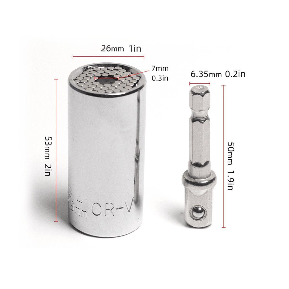2PACK Universal Socket Grip Multi-Function Ratchet Wrench