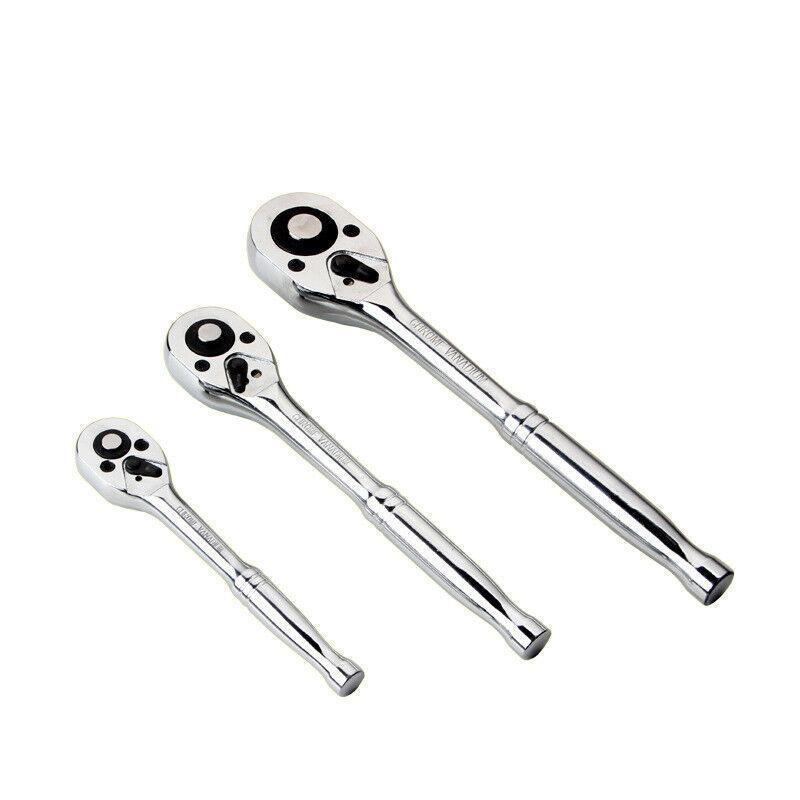 Quick Release Ratchet Handle 1/4 inch 3/8 inch 1/2 inch Drive Reversible