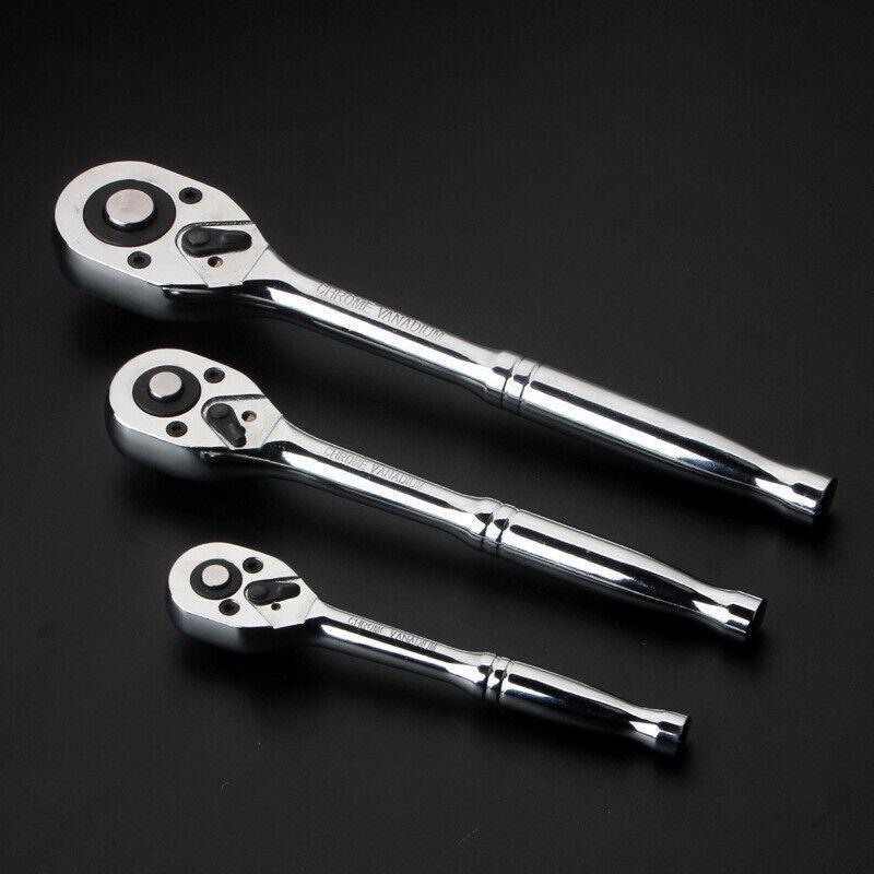 Quick Release Ratchet Handle 1/4 inch 3/8 inch 1/2 inch Drive Reversible