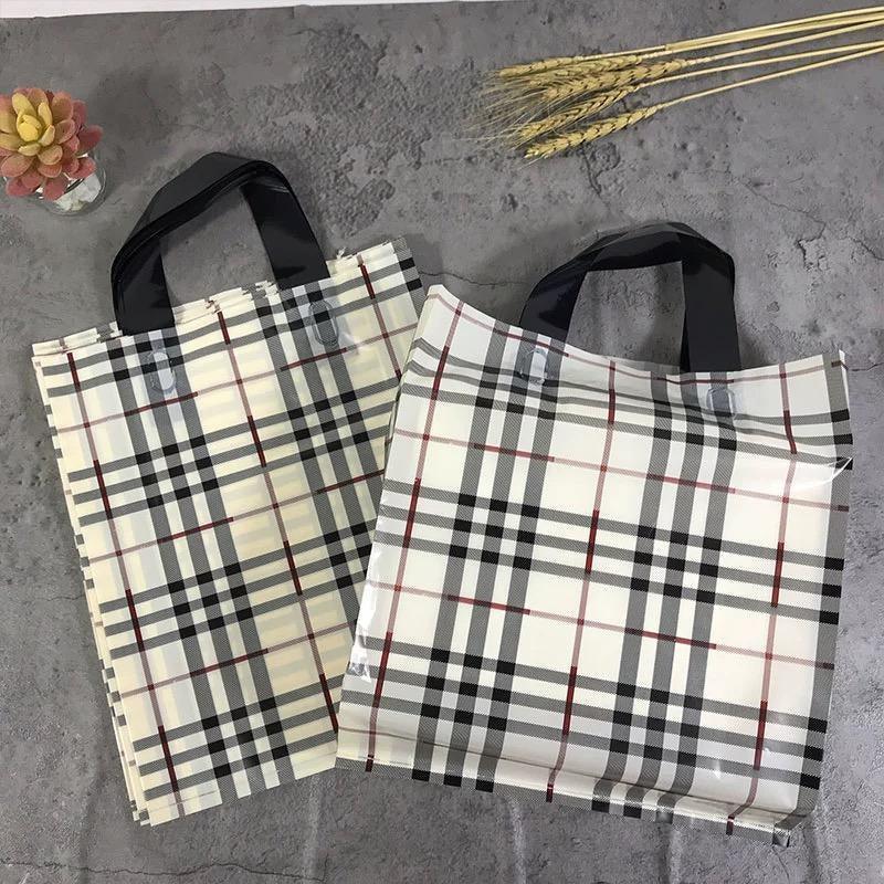 50x Reusable Plastic Tote Bag Eco Friendly Shopping Bags Durable