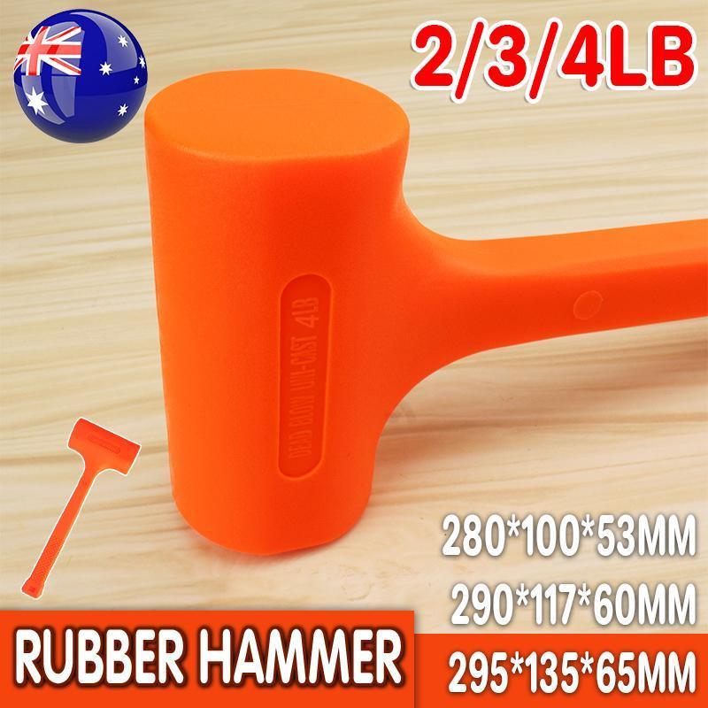 Dead Blow Rubber Hammer Mallet 2/3/4Lbs Non Slip