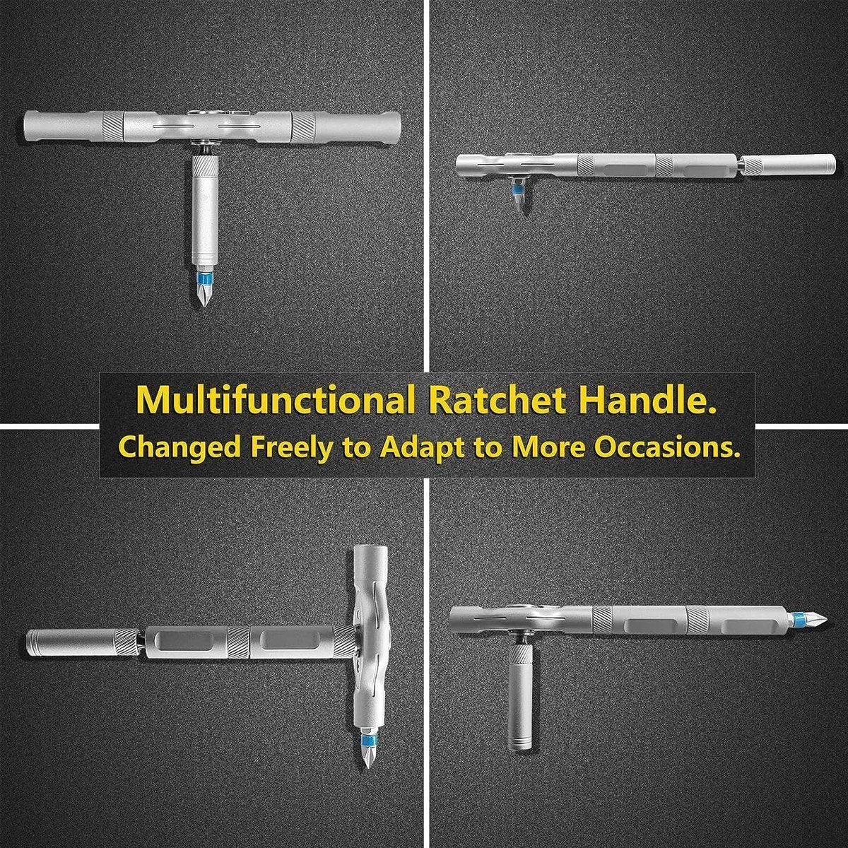 24in1 Ratchet Screwdriver Set Multifunctional Steel Wrench Tool Kit