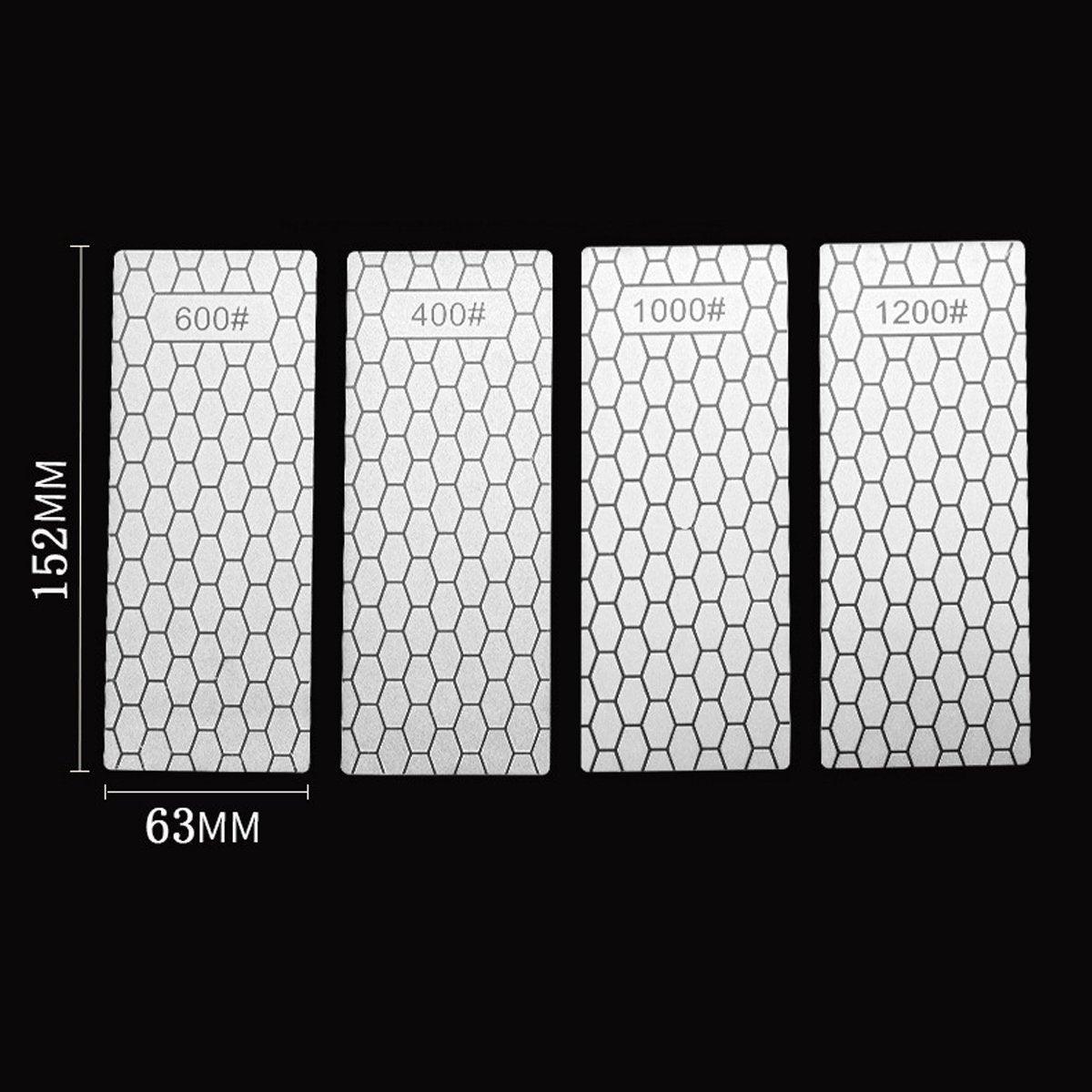 4pcs Diamond Knife Sharpener Sharpening Stone Honeycomb Grind