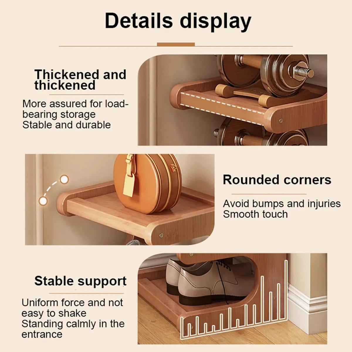 Small 5-Tier Shoe Rack Compact Shoe Storage Dustproof Space Saving Durable