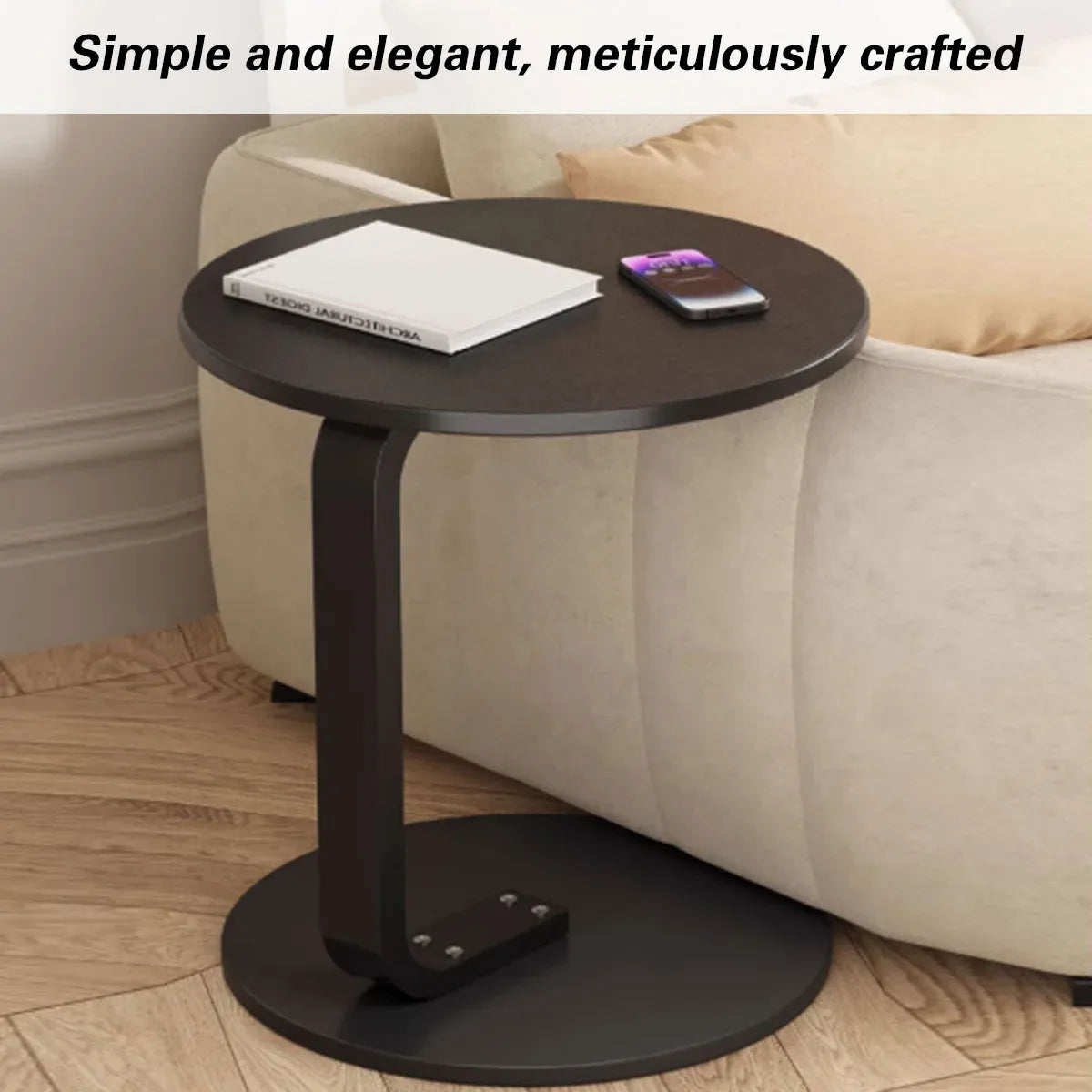 Small Round Coffee Table Simple Sofa Side Table Compact Modern Home Furniture