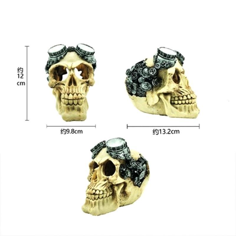 Artificial Fake Skull Head Bone Aquarium Ornament Fish Tank Decoration