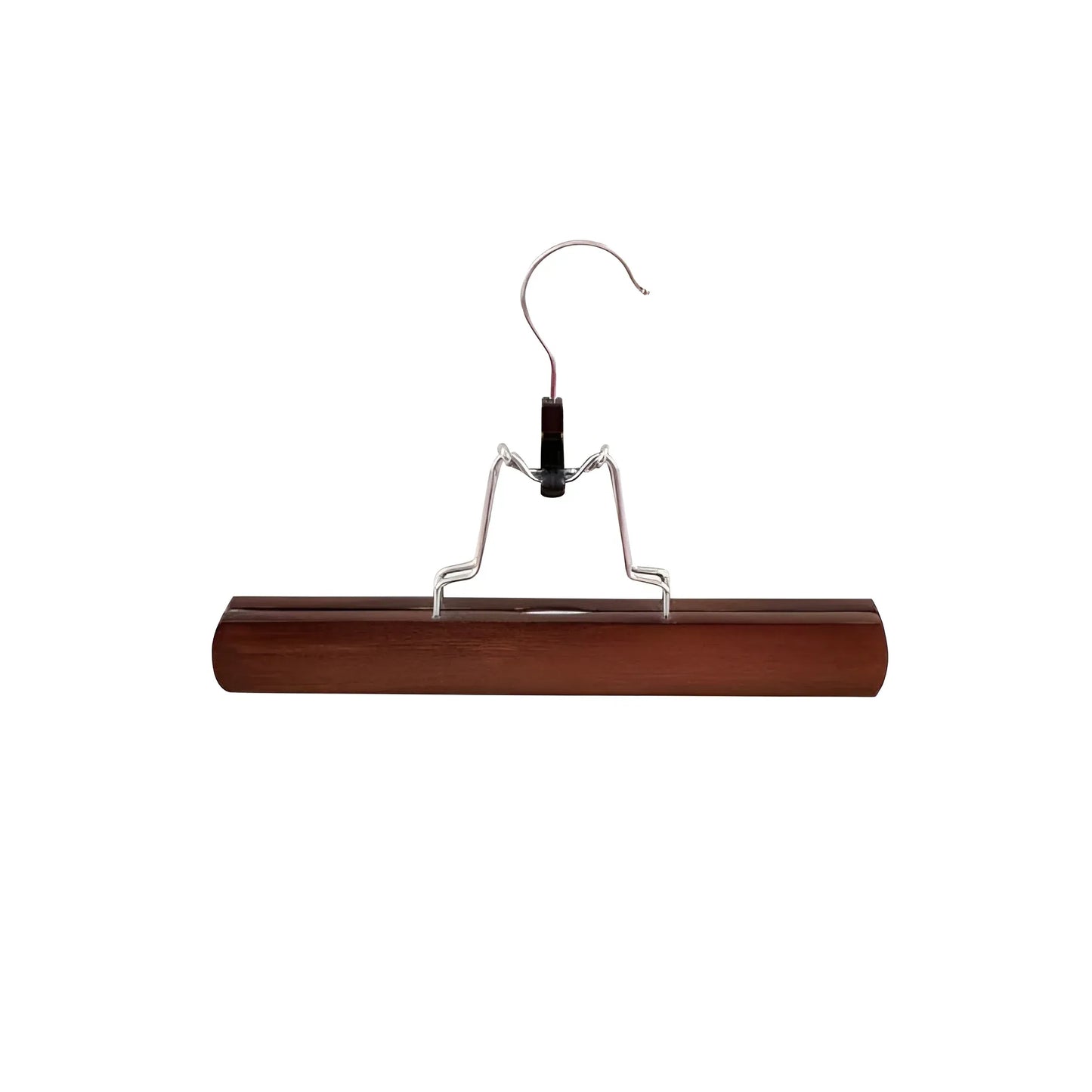 5pcs Skirt Clips Wooden Trouser Clips for Closet Wardrobe Clothing Organization - Dark Wood