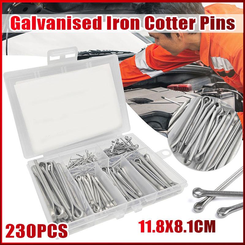 Cotter Pin Assortment Set Galvanised Iron Split Pins for Automotive Repairs