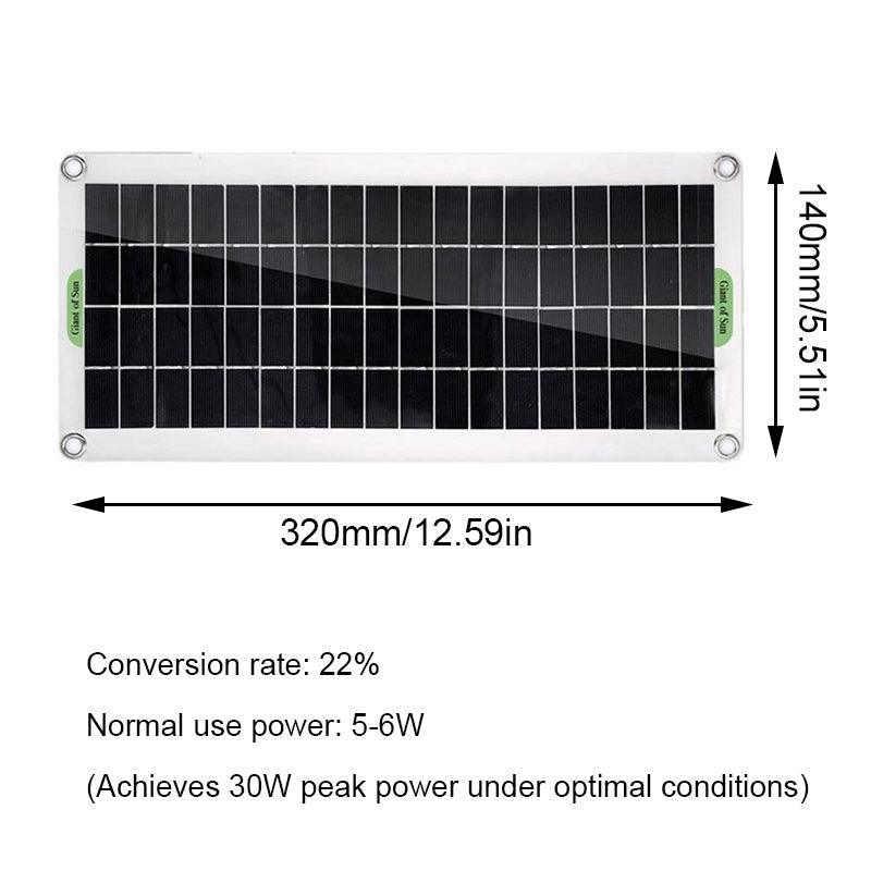 30W Usb Solar Panel Kit Battery Charger Controller Outdoor Camping