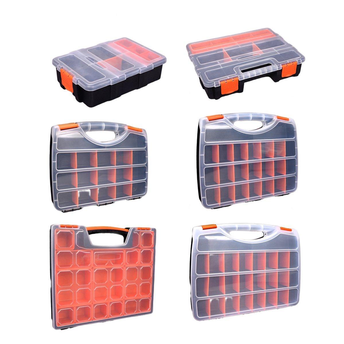 Clear Plastic Storage Box Multi Compartment Organizer