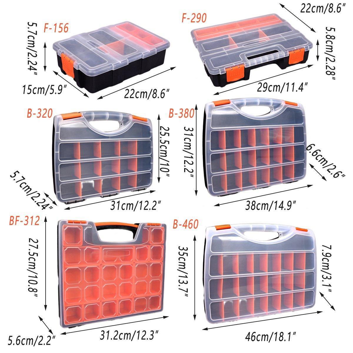 Clear Plastic Storage Box Multi Compartment Organizer