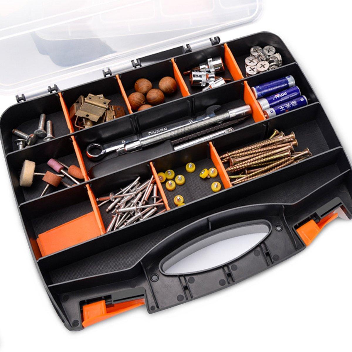 Clear Plastic Storage Box Multi Compartment Organizer