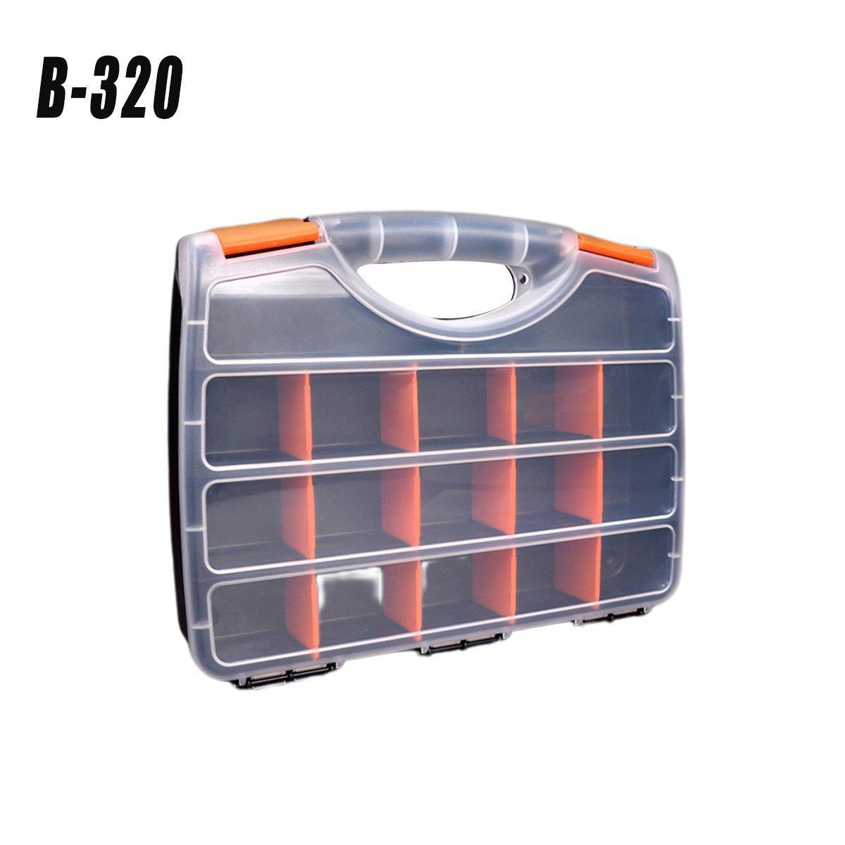 Clear Plastic Storage Box Multi Compartment Organizer