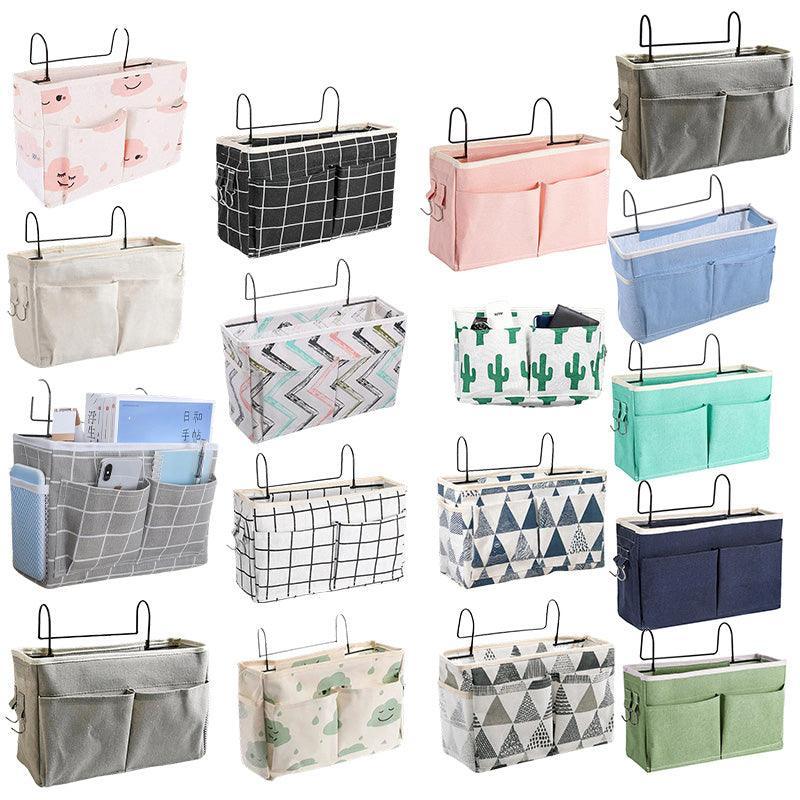 Hanging Bedside Storage Caddy with Pockets for Bunk Bed Dorm