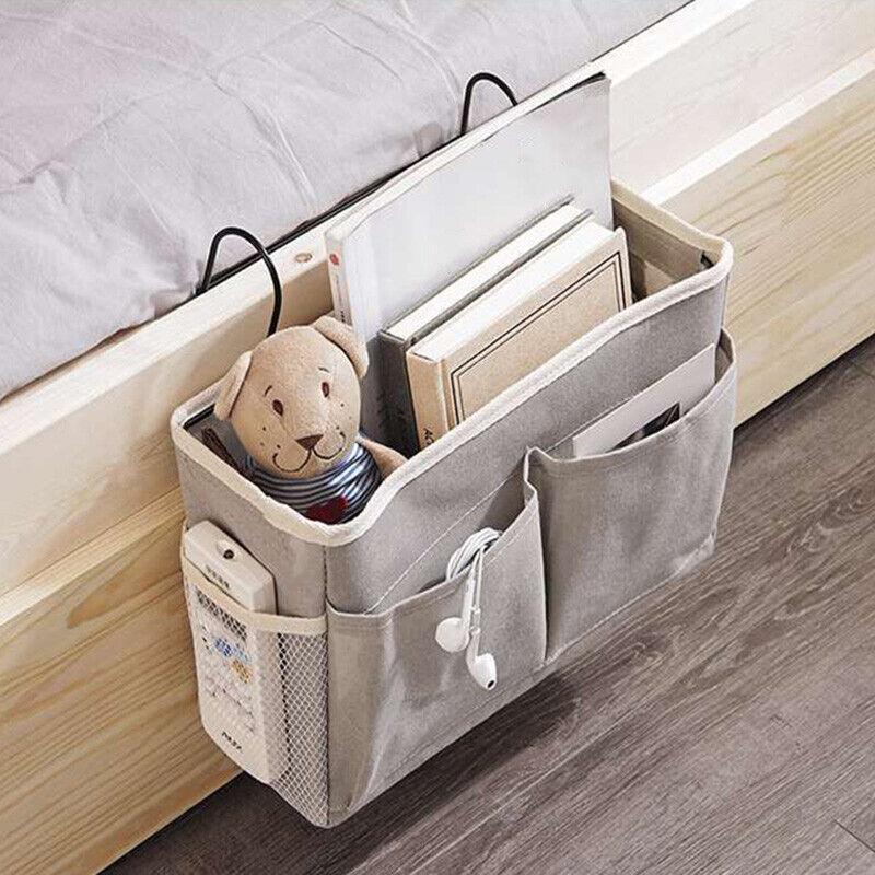 Hanging Bedside Storage Caddy with Pockets for Bunk Bed Dorm