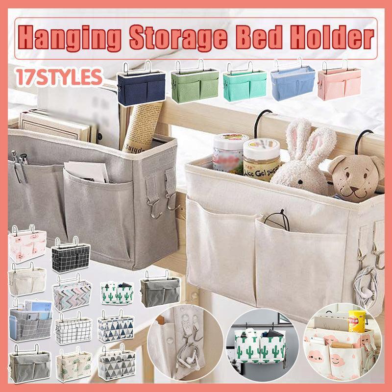 Hanging Bedside Storage Caddy with Pockets for Bunk Bed Dorm