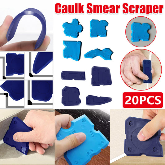 20pcs Caulk Smear Scraper Set Kitchen Bathroom Sink Sealant