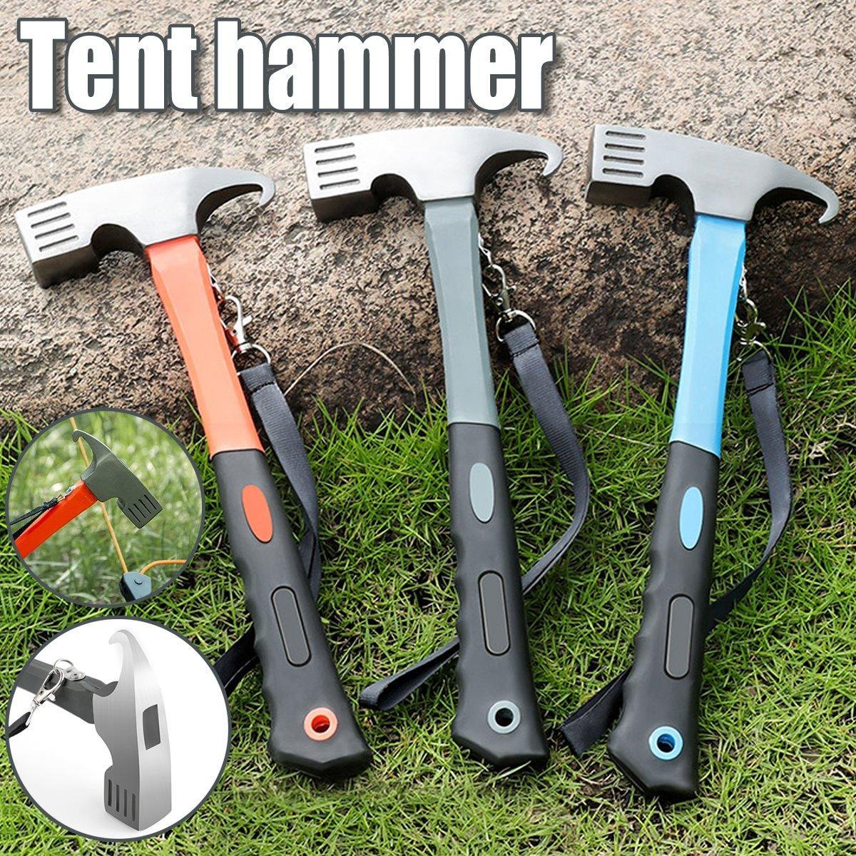 Outdoor Camping Hammer Tent Stake Puller Ground Hammer Heavy Duty