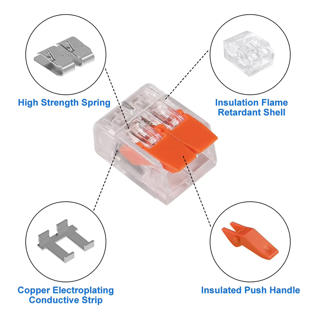 76pcs Terminal Blocks Home Decoration Wire Connectors