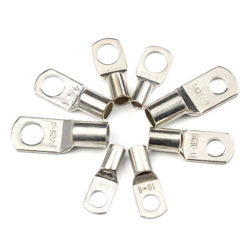 240Pcs 4WD Cable Lug Ring Battery Copper Tube Connector Kits
