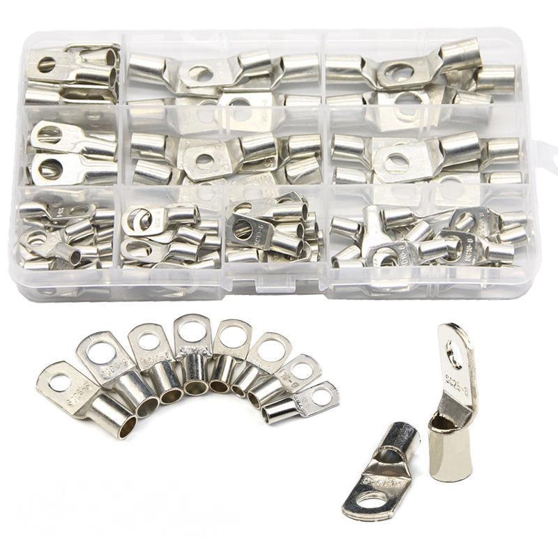 240Pcs 4WD Cable Lug Ring Battery Copper Tube Connector Kits