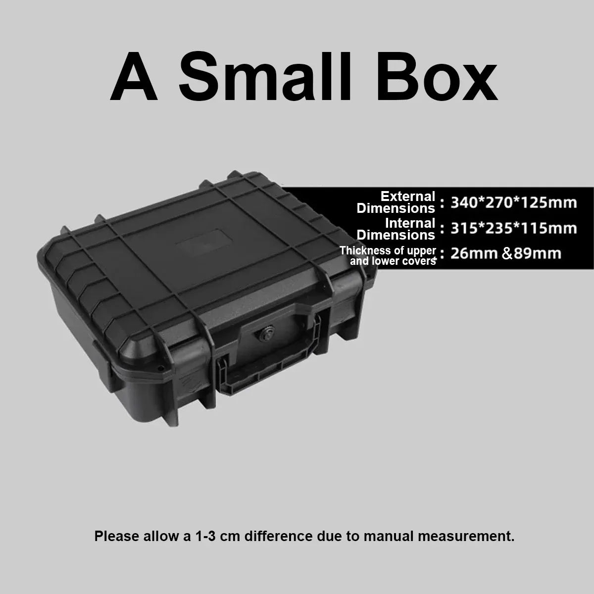2 Sizes Plastic Equipment Box Portable Power Storage Customized Watch Toolbox - B Large Box