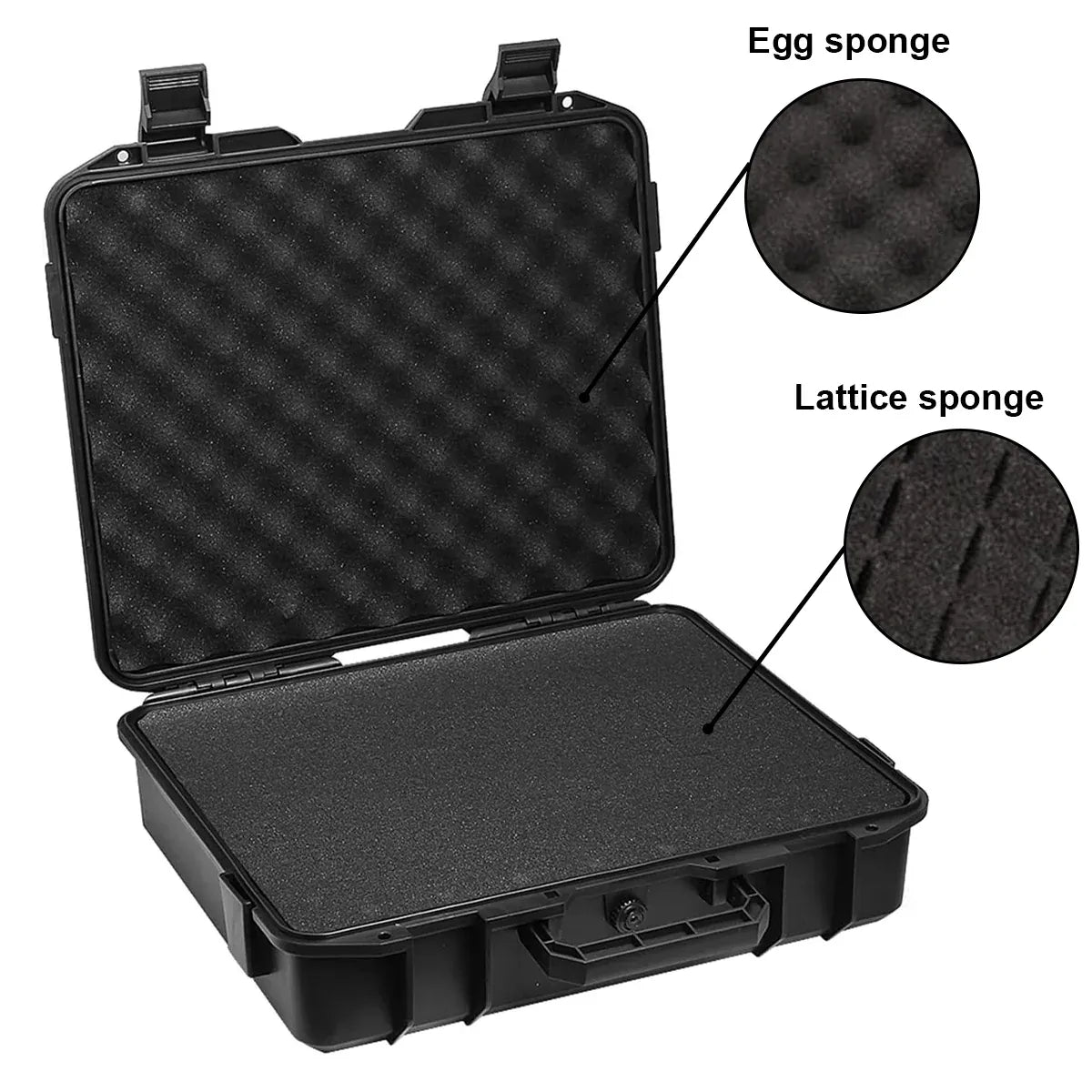 2 Sizes Plastic Equipment Box Portable Power Storage Customized Watch Toolbox - B Large Box