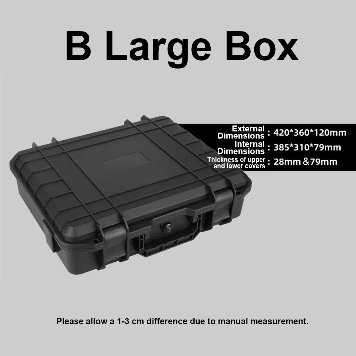 2 Sizes Plastic Equipment Box Portable Power Storage Customized Watch Toolbox - A Small Box