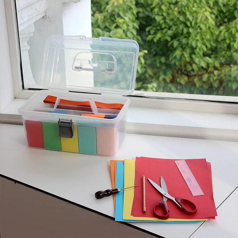 Translucent Three Layer Toolbox Multifunctional Folding Storage Box