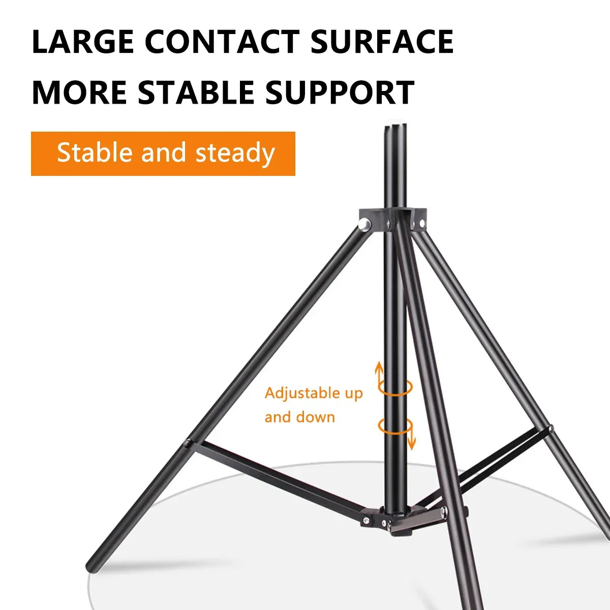 Tripod with Hose Adjustable Height Stable Stand for Live Streaming Photography